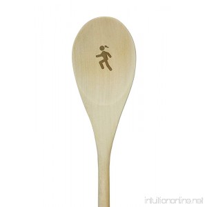 Triathalon Large Wooden Spoon - Laser Engraved Design - Long Handled Mixing Spoon - 12-Inch Wooden Stirring Spoon - B07DCCRGJL